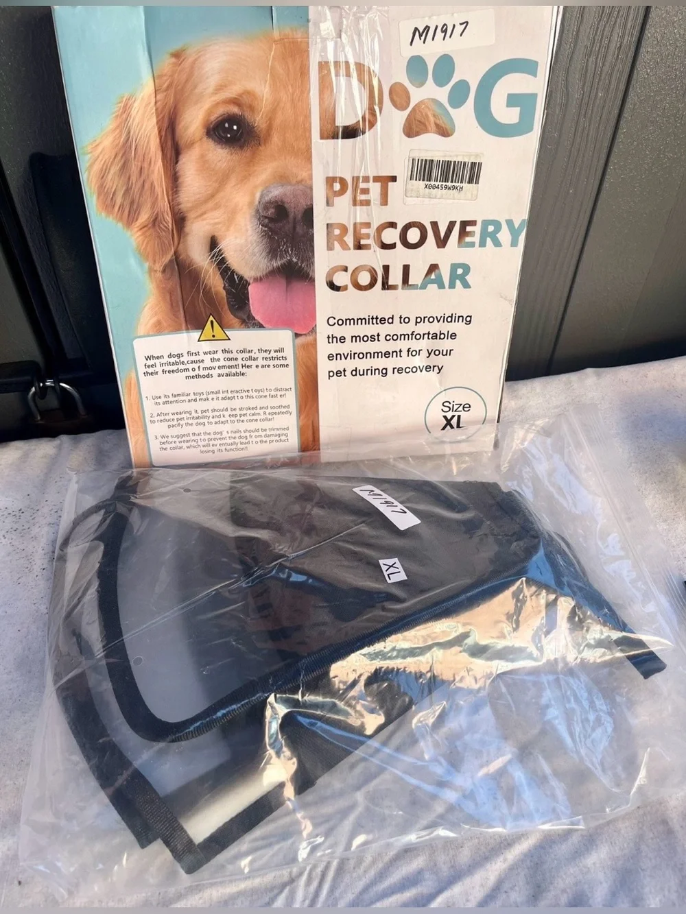 D-G • Soft Dog Cone for Dogs After Surgery, Breathable Pet Recovery Collar for L